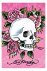 Ed hardy pink skull &amp; roses