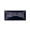 Metallica logo alb in dreptunghi