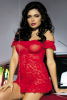 Lenjerie intima flores chemise red s/m