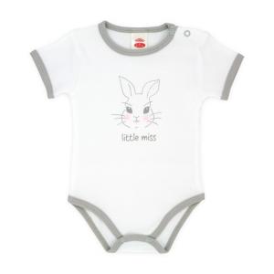 Body alb cu manecute scurte - Colectia Jumper - Haine Bebe