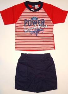 Costum - pantaloni scurti si tricou rosu - Power speed race - Haine copii