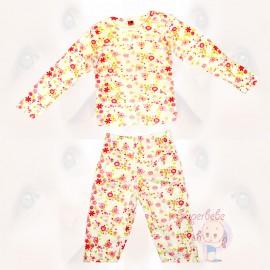 Pijama - alba cu floricele - Hainute Copii