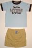 Costum - pantaloni scurti si tricou bleu - i'm the little brother -