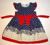 Rochie white & blue dots - rochite copii