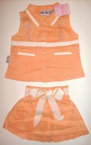 Costumas cu fusta portocaliu - Hainute Copii