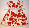 Rochie fetite cu flori rosii - rochite copii