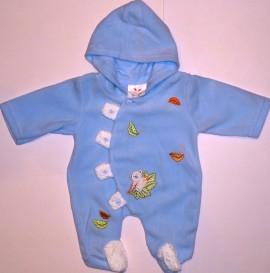 Salopeta bebe bleu cu ursulet -  Haine bebe