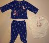 Pijama bebe - pasari in delta - hainute bebelusi