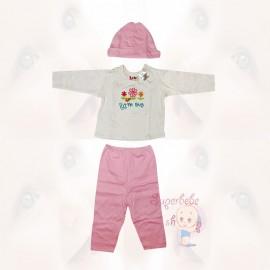 Pijama Pink Little Bug - Hainute Bebelusi
