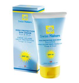 Crema de soare cu factor de protectie ridicat - Protectie solara Swiss Nature