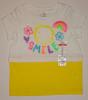 Tricou alb cu galben - smile - haine copii