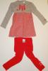 Costumas - rochita si colanti rosii  -  hainute copii
