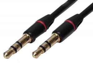 Cablu audio, jack tata 3.5mm stereo - jack tata 3.5mm stereo - negru - 120 cm