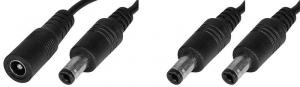 Cablu adaptor c.c. 4xjack tata 2.1x5.5x11 mm - jack mama 2.5x5.5x11 mm - 30 cm