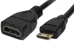 Cablu adaptor HDMI mama - mini HDMI tata - 15cm