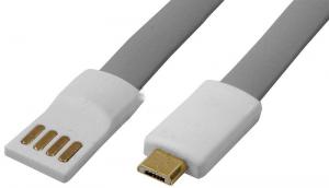 Cablu adaptor plat USB A tata - micro USB tata - 20cm