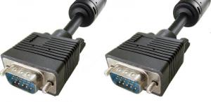 Cablu VGA tata - VGA tata - cu bobina antiparaziti - 5m