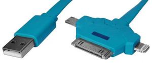 Cablu, USB A tata -  micro USB tata compatibil iPhone 3/4/5 tata - 1 m