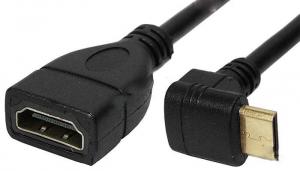 Cablu adaptor HDMI mama - mini HDMI tata 90 grade - 15cm