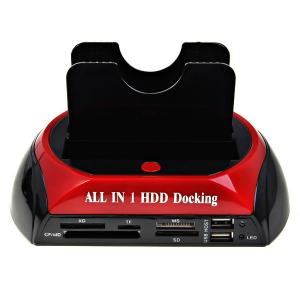 SATA HDD Docking Station - IDE+SATA - cu cititor card si HUB - 875