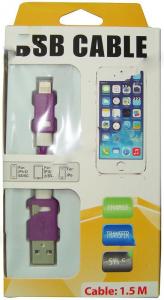 Cablu de alimentare/date USB A tata - compatibil iPhone 5 - 1.5m