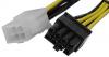 Cablu adaptor PCI-E 6 pini mama - EPS/ATX 12V tata - 18cm