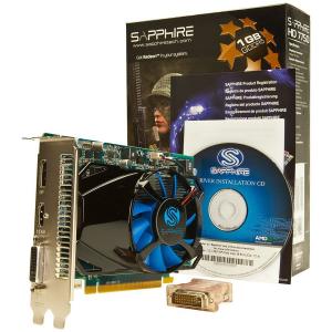 SAPPHIRE Video Card Radeon HD 7750 GDDR3 2GB/128bit, 800MHz/800MHz, PCI-E 3.0 x16, HDMI, DVI, Dual Slot Fan Cooler, Retail
