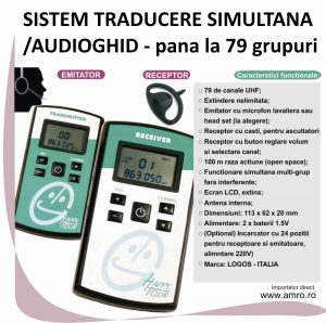 Sistem traducere simultana ,79 frecvente,100 m raza actiune -TOUR GUIDE