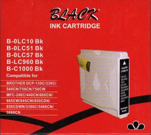 Cartus inkjet Brother negru compatibil cu LC10, LC51, LC57, LC960, LC970, LC1000