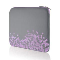 Husa notebook Belkin Neoprene Pixilated Sleeve Drak Grey/Lavender 15.4 inch