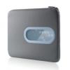 Husa notebook belkin neoprene window sleeve dark grey/light blue 15.4