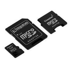 Card MicroSD Kingston 1 GB cu 2 adaptoare mini si SD