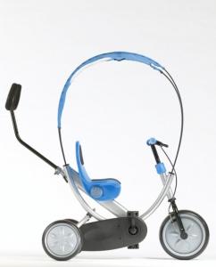 Tricicleta OKO, cu bara de impins, si frana pe ghidon, culoare albastra Italtrike 2100 BL