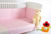 Lenjerie patut 3 piese - somn usor roz/crem bebe deco