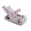 Uscator pliabil pentru biberoane - roz  beaba b911374 b350953