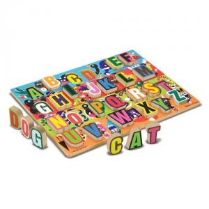 Puzzle din Lemn- Litere Melissa&Doug MD3833