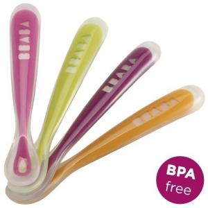 Beaba Set patru Lingurite Silicon BPA free