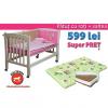 Pachet PROMOTIONAL patut co-sleeper Mos Ene cu roti si saltea cocos  burete  cocos MESTEREL pt copilul tau 4615799 B3402192