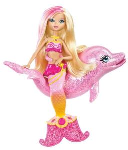 Papusa Barbie Sirena Mini cu delfin Mattel MTW2885-W2886 B3902057
