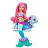 Papusa barbie sirena mini cu testoasa mattel