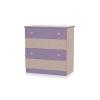 Comoda lemn cu 4 sertare - culoare oak  violet