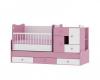 Mobilier modular din lemn colorat sonic - culoare pink bertoni 1015036