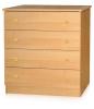 Comoda lemn cu 4 sertare culoare lemn stejar Beech Bertoni 1017001 0002