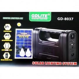 Sistem de iluminat digital cu panou solar GDLite GD-8037