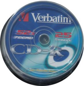 VERBATIM CD-R 52x 700MB  25 spindle