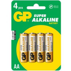 Baterie alcalina R6 (AA), blister 4 bucati, GP (GP15A-BL4)