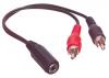 Cablu audio tip jack 3,5&quot; stereo - 2 x RCA, M-T 0.2m (CABLE-470)