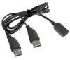 CABLU USB2.0 prel., bulk, 1.8m, dual USB (conector suplimentar AM), GEMBIRD CCP-USB22-AMAF-6