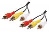 Cablu video tip 3 x RCA - 3 x RCA, T-T 1.5m (CABLE-521)