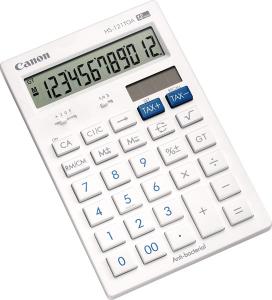 Calculator de birou portabil HS-121TGA, 12 digits, antibacterial, alb, Canon
